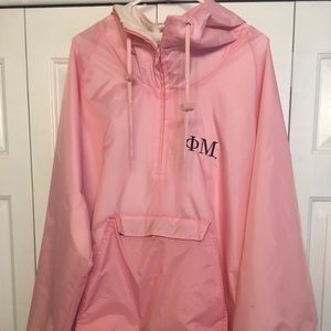 Pink pullover lined Phi Mu jacket size Large